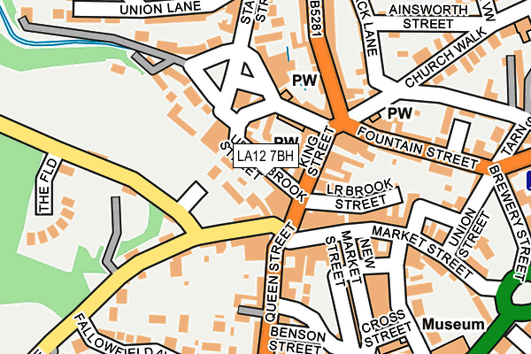 LA12 7BH map - OS OpenMap – Local (Ordnance Survey)