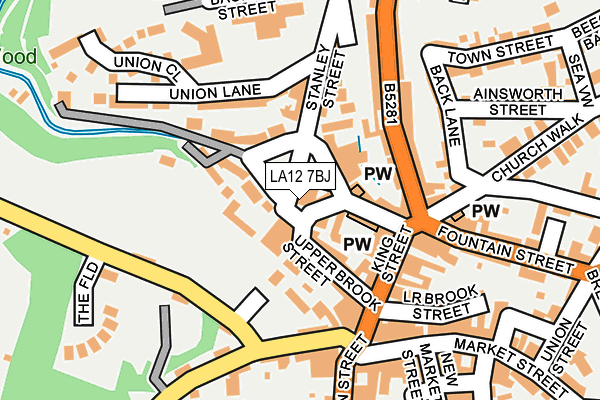 LA12 7BJ map - OS OpenMap – Local (Ordnance Survey)