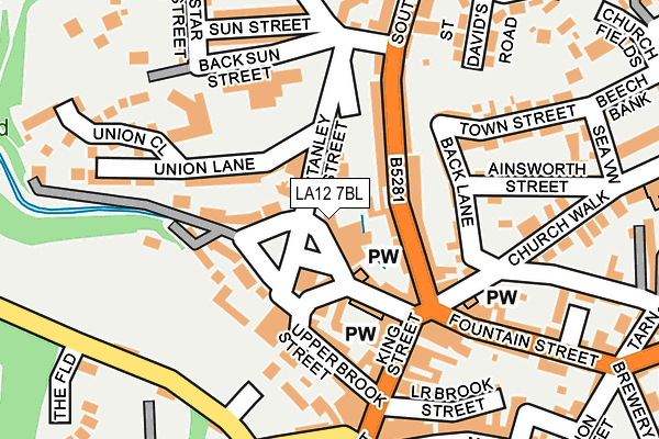 LA12 7BL map - OS OpenMap – Local (Ordnance Survey)
