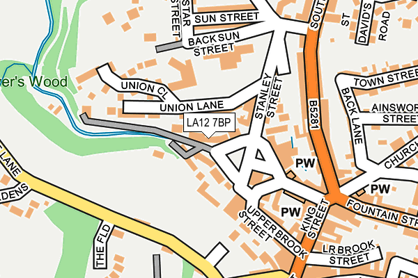LA12 7BP map - OS OpenMap – Local (Ordnance Survey)
