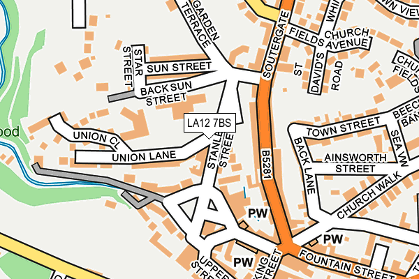 LA12 7BS map - OS OpenMap – Local (Ordnance Survey)