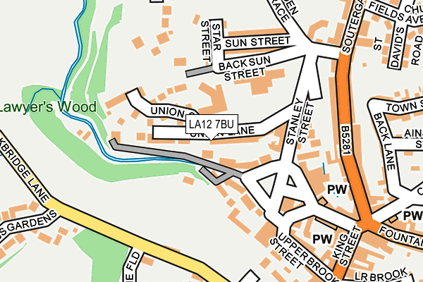 LA12 7BU map - OS OpenMap – Local (Ordnance Survey)