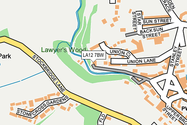 LA12 7BW map - OS OpenMap – Local (Ordnance Survey)