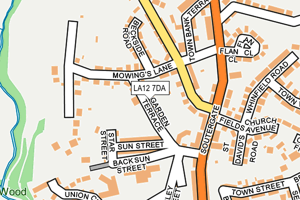 LA12 7DA map - OS OpenMap – Local (Ordnance Survey)