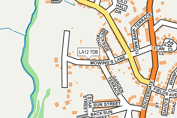 LA12 7DB map - OS OpenMap – Local (Ordnance Survey)