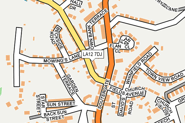 LA12 7DJ map - OS OpenMap – Local (Ordnance Survey)