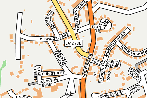 LA12 7DL map - OS OpenMap – Local (Ordnance Survey)