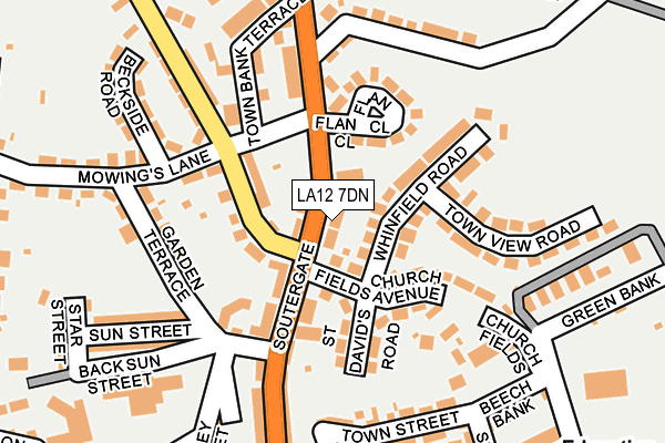 LA12 7DN map - OS OpenMap – Local (Ordnance Survey)