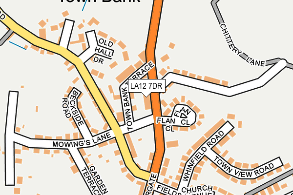 LA12 7DR map - OS OpenMap – Local (Ordnance Survey)