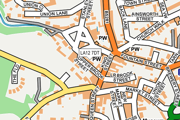 LA12 7DT map - OS OpenMap – Local (Ordnance Survey)