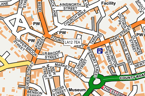 LA12 7EA map - OS OpenMap – Local (Ordnance Survey)