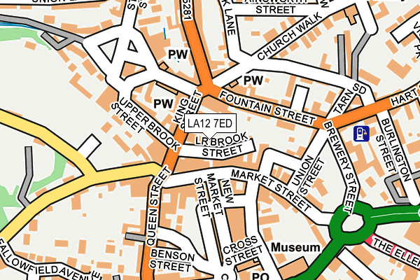 LA12 7ED map - OS OpenMap – Local (Ordnance Survey)