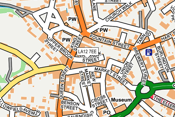 LA12 7EE map - OS OpenMap – Local (Ordnance Survey)