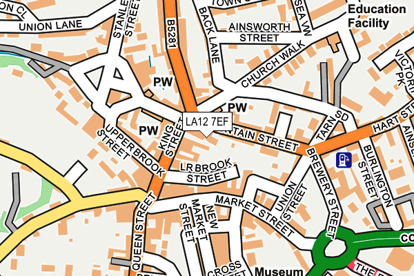 LA12 7EF map - OS OpenMap – Local (Ordnance Survey)
