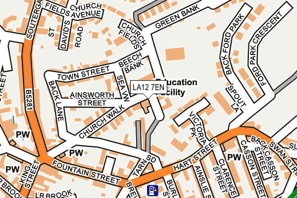 LA12 7EN map - OS OpenMap – Local (Ordnance Survey)