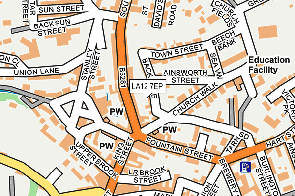 LA12 7EP map - OS OpenMap – Local (Ordnance Survey)