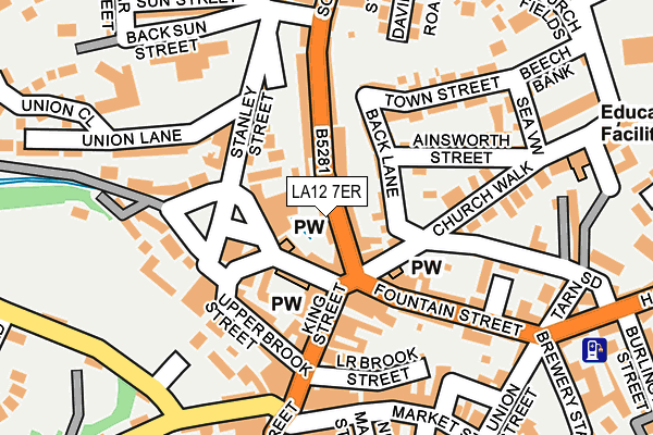 LA12 7ER map - OS OpenMap – Local (Ordnance Survey)
