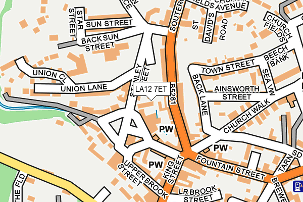 LA12 7ET map - OS OpenMap – Local (Ordnance Survey)