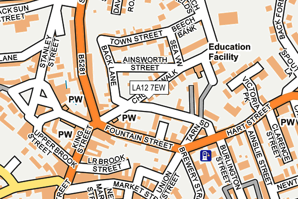 LA12 7EW map - OS OpenMap – Local (Ordnance Survey)