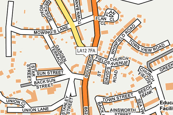 LA12 7FA map - OS OpenMap – Local (Ordnance Survey)