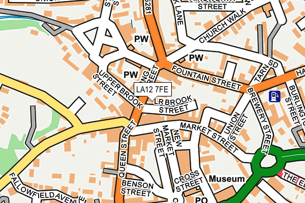LA12 7FE map - OS OpenMap – Local (Ordnance Survey)