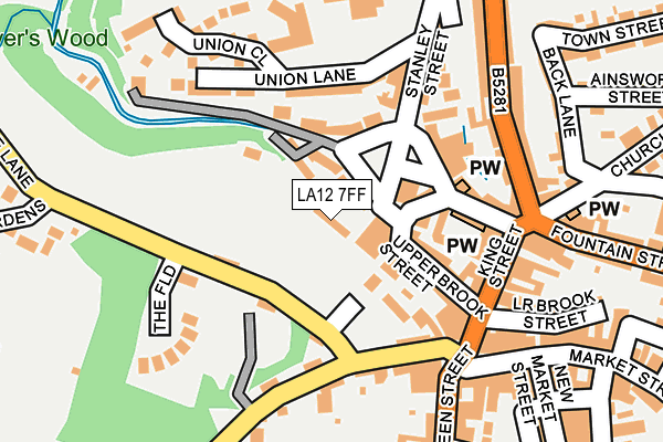 LA12 7FF map - OS OpenMap – Local (Ordnance Survey)