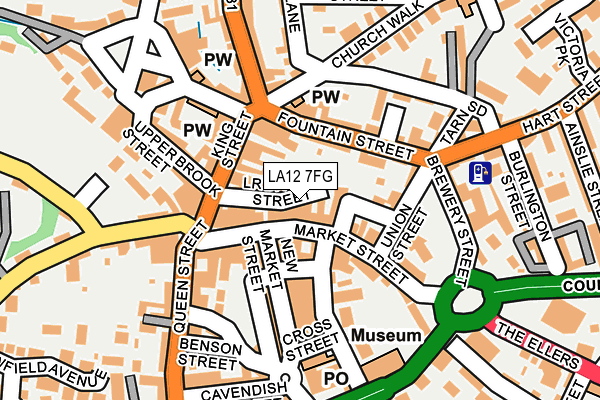 LA12 7FG map - OS OpenMap – Local (Ordnance Survey)
