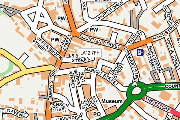 LA12 7FH map - OS OpenMap – Local (Ordnance Survey)