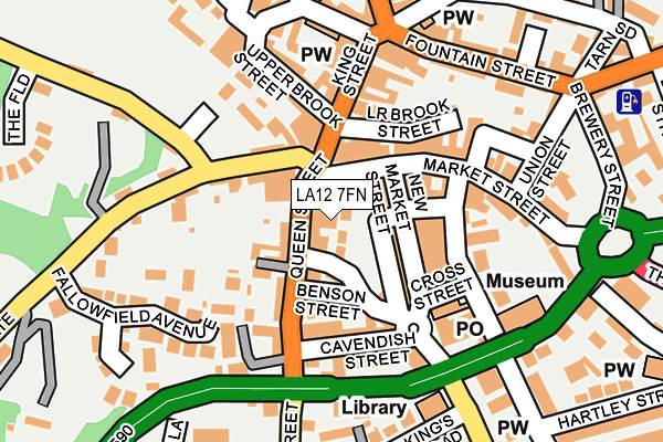 LA12 7FN map - OS OpenMap – Local (Ordnance Survey)