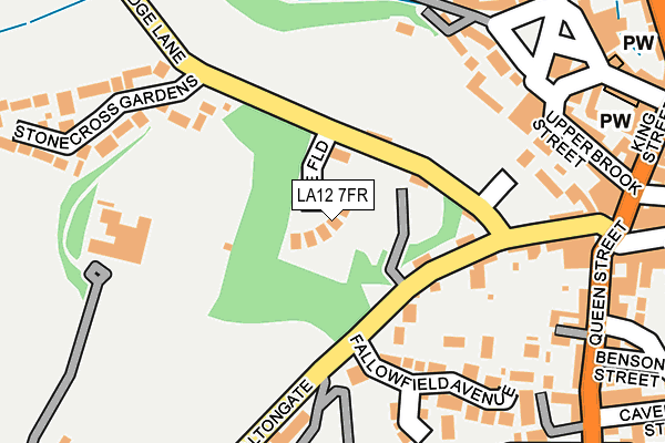 LA12 7FR map - OS OpenMap – Local (Ordnance Survey)