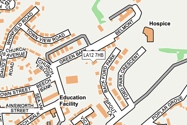 LA12 7HB map - OS OpenMap – Local (Ordnance Survey)