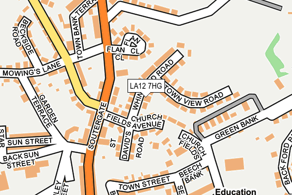 LA12 7HG map - OS OpenMap – Local (Ordnance Survey)