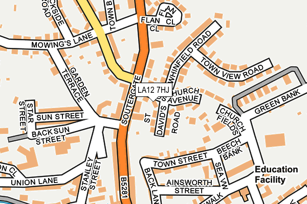 LA12 7HJ map - OS OpenMap – Local (Ordnance Survey)