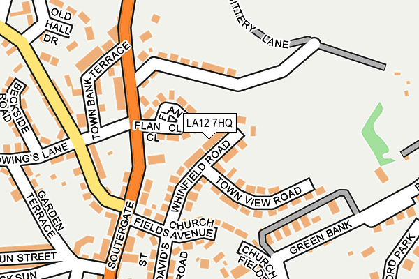 LA12 7HQ map - OS OpenMap – Local (Ordnance Survey)