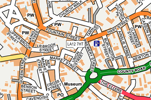 LA12 7HT map - OS OpenMap – Local (Ordnance Survey)