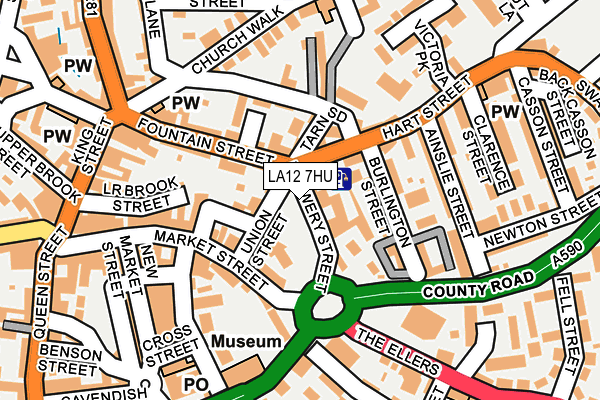 LA12 7HU map - OS OpenMap – Local (Ordnance Survey)