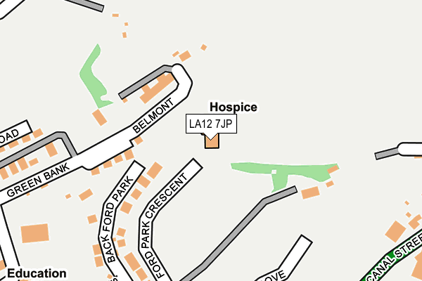 LA12 7JP map - OS OpenMap – Local (Ordnance Survey)