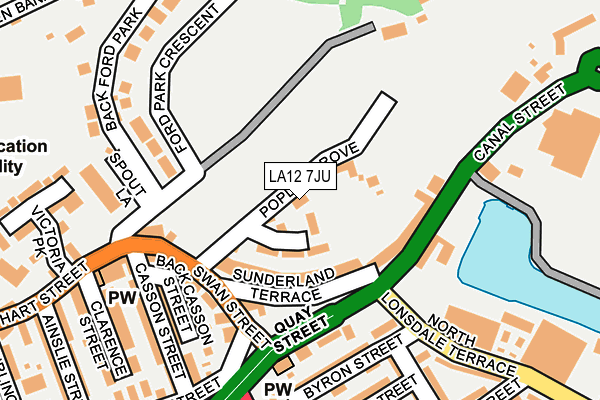 LA12 7JU map - OS OpenMap – Local (Ordnance Survey)