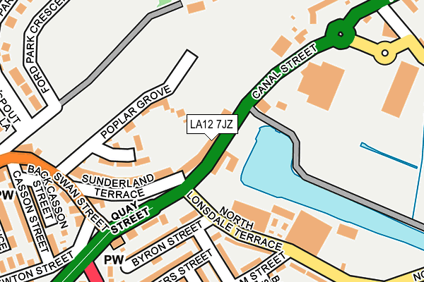 LA12 7JZ map - OS OpenMap – Local (Ordnance Survey)