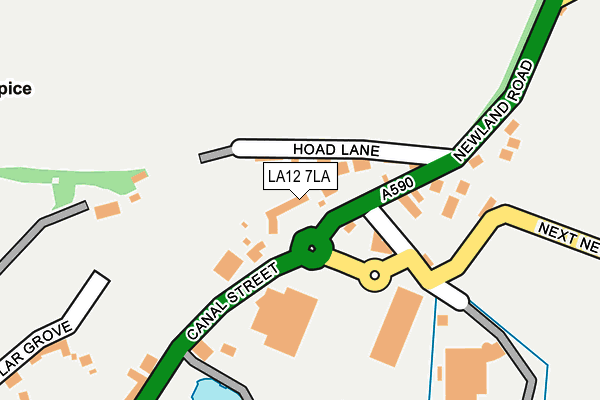 LA12 7LA map - OS OpenMap – Local (Ordnance Survey)