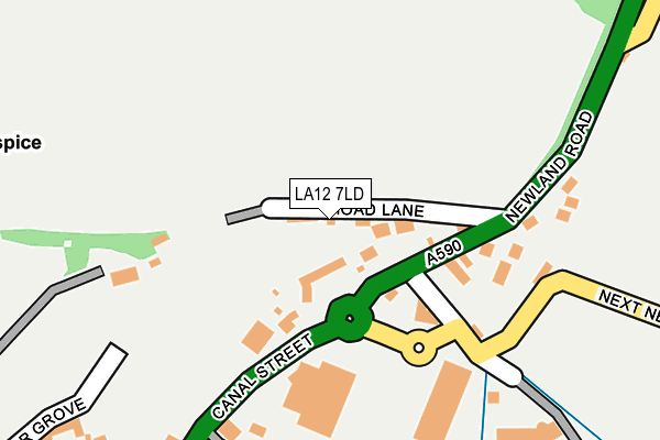LA12 7LD map - OS OpenMap – Local (Ordnance Survey)