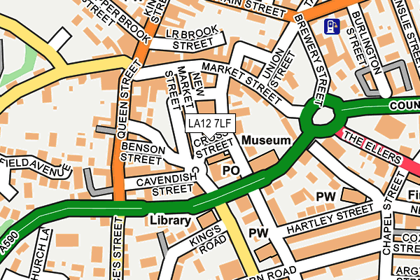 LA12 7LF map - OS OpenMap – Local (Ordnance Survey)