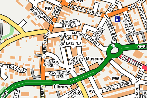 LA12 7LJ map - OS OpenMap – Local (Ordnance Survey)