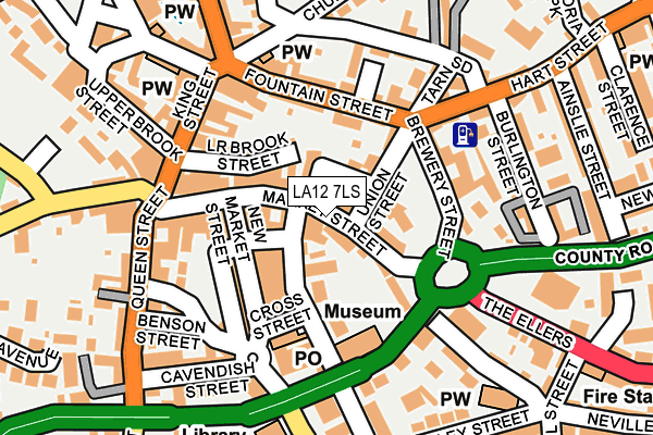 LA12 7LS map - OS OpenMap – Local (Ordnance Survey)