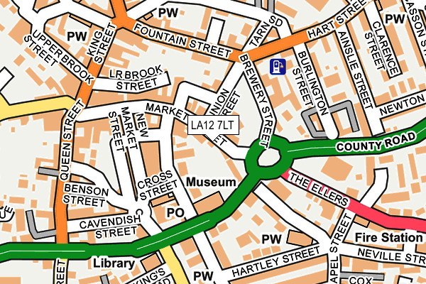 LA12 7LT map - OS OpenMap – Local (Ordnance Survey)