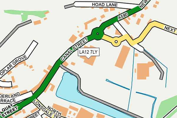 LA12 7LY map - OS OpenMap – Local (Ordnance Survey)