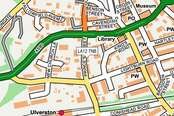LA12 7NB map - OS OpenMap – Local (Ordnance Survey)