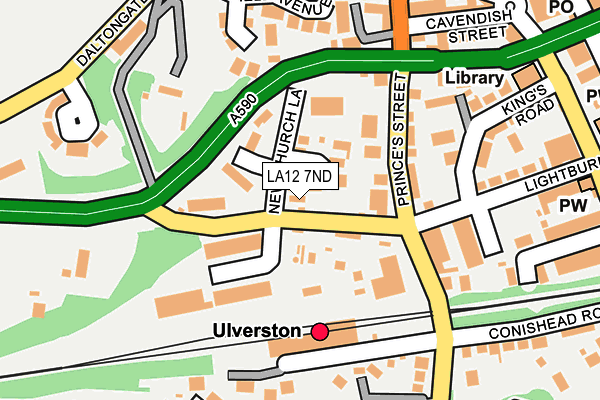 LA12 7ND map - OS OpenMap – Local (Ordnance Survey)