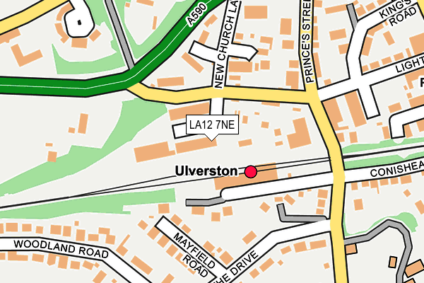 LA12 7NE map - OS OpenMap – Local (Ordnance Survey)