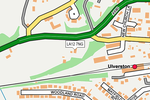 LA12 7NG map - OS OpenMap – Local (Ordnance Survey)
